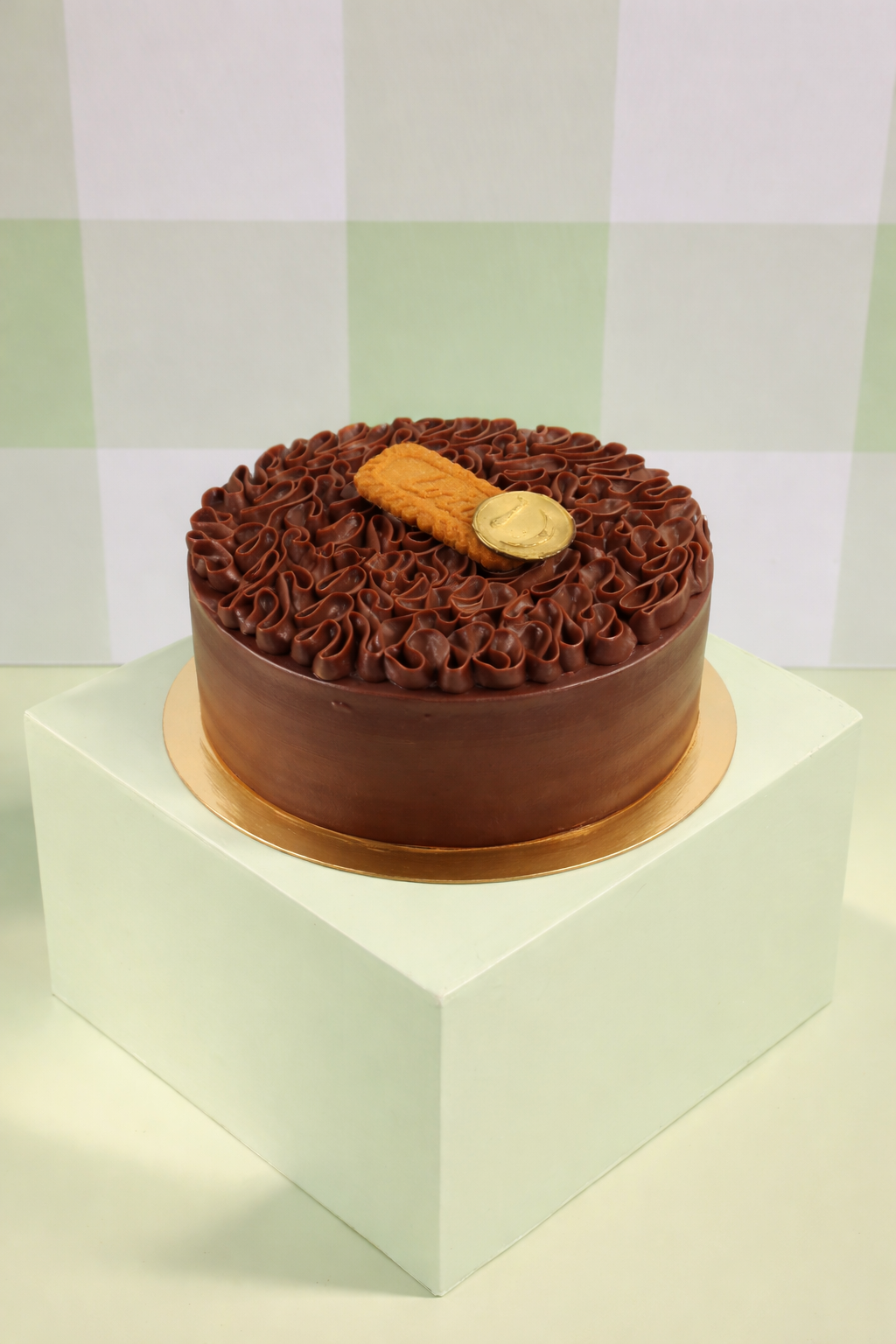 Eggless Chocolate Biscoff Layered Cake