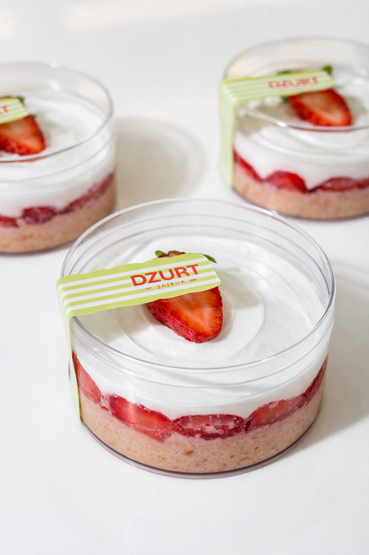 Eggless Strawberry Tres Leches Jar