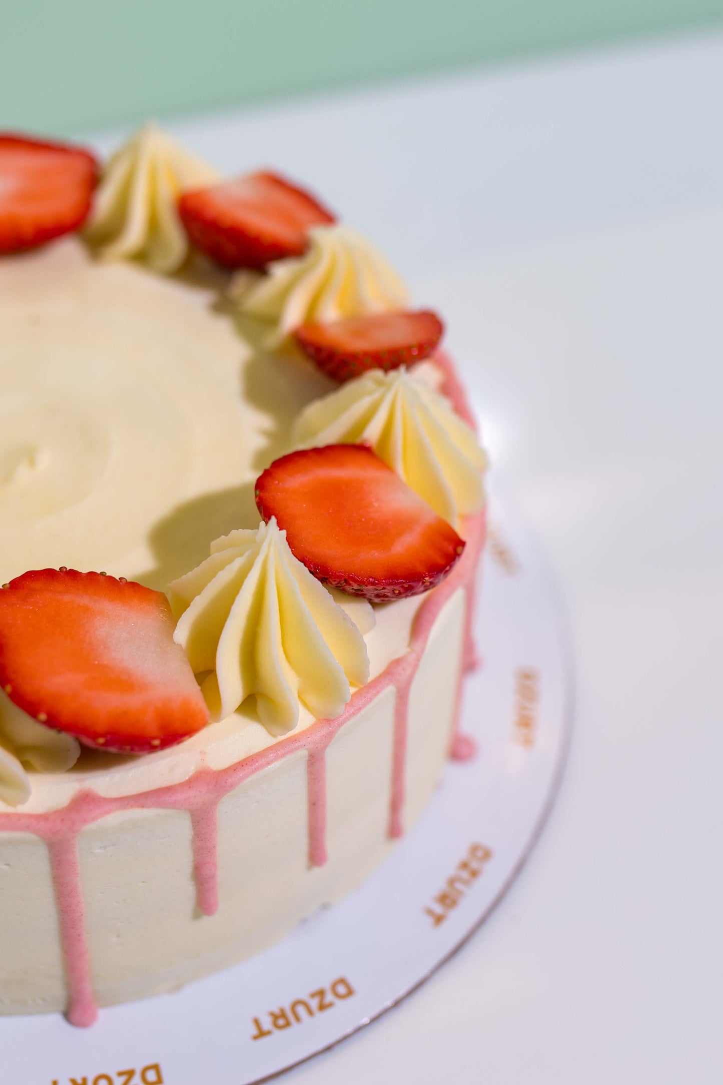 Eggless Layered Strawberry Cake