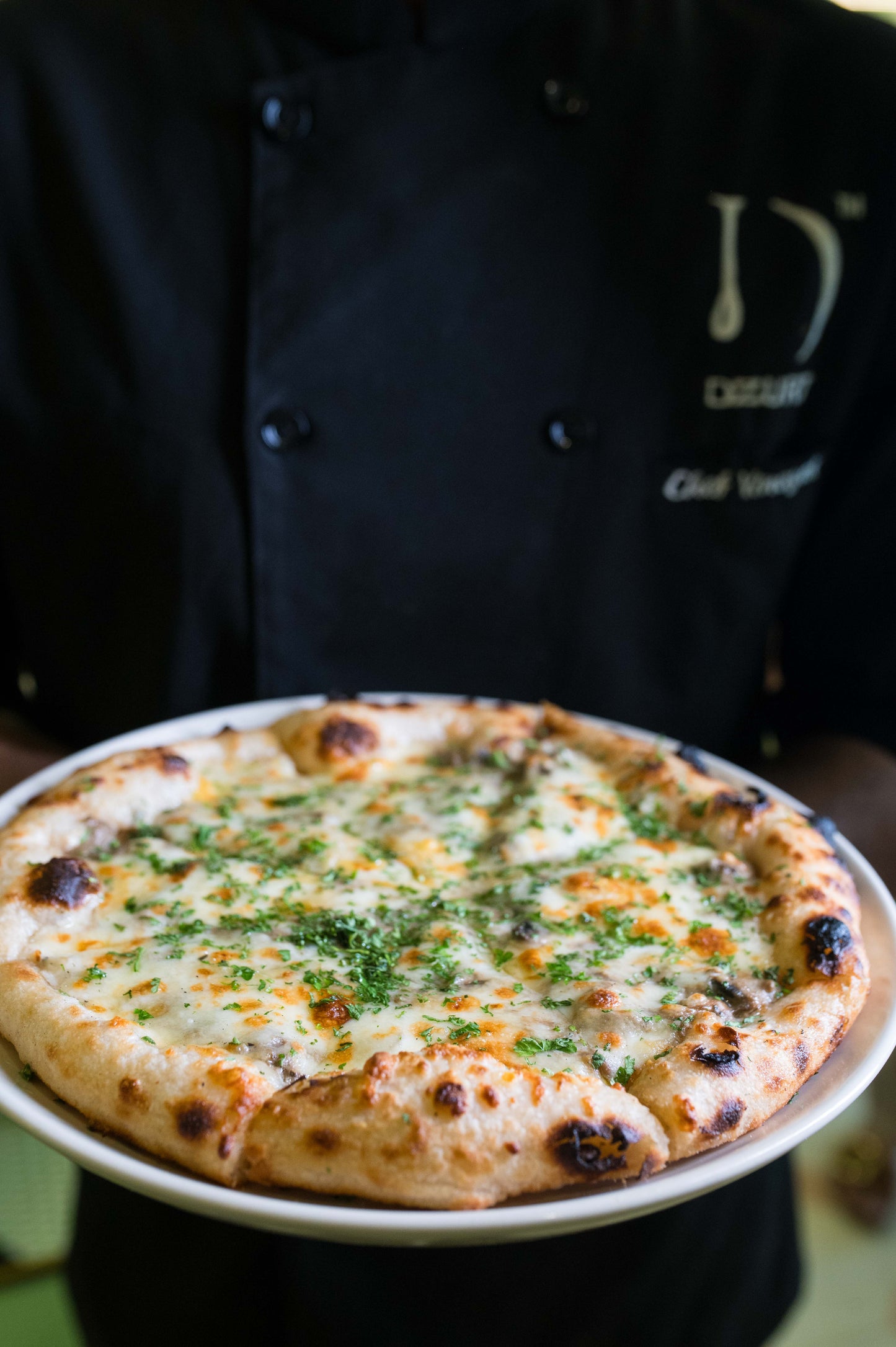Roast Chicken & Mushroom Sourdough Pizza