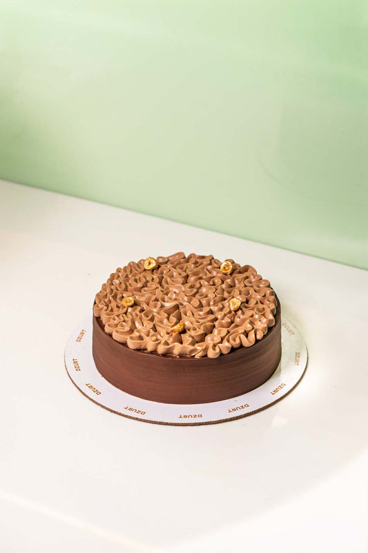 Eggless Chocolate Hazelnut Praline Cake