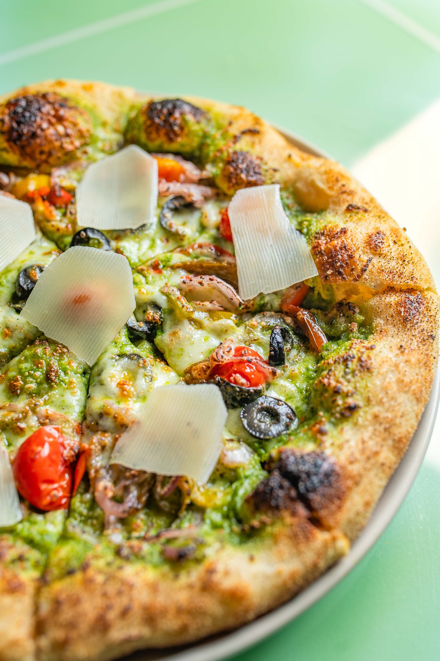 Pesto Primavera Sourdough Pizza