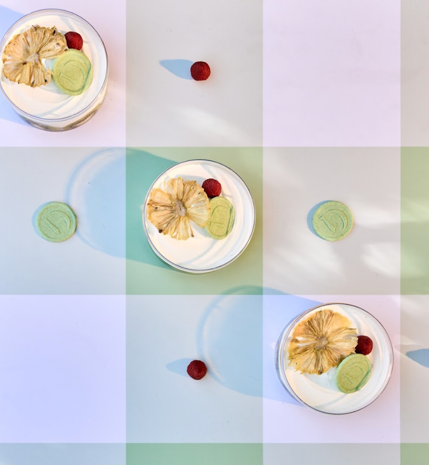 Eggless Custard Fresh Fruit Jar