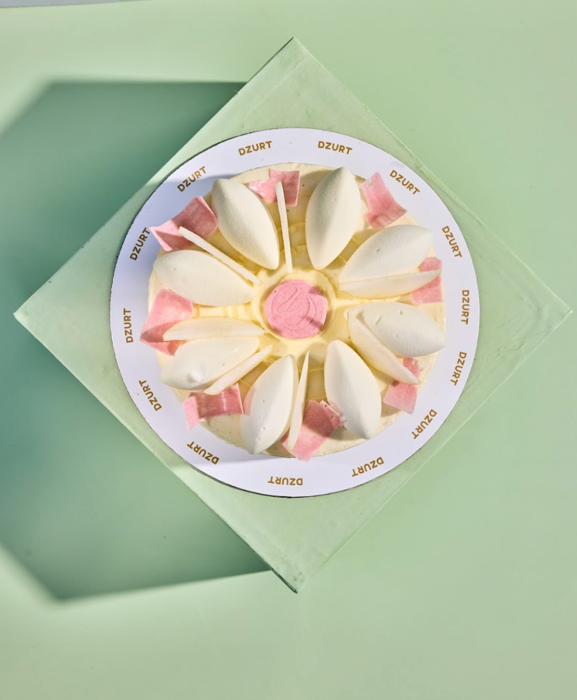 Eggless Rose & Pistachio Cake
