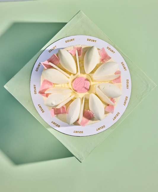 Eggless Rose & Pistachio Cake